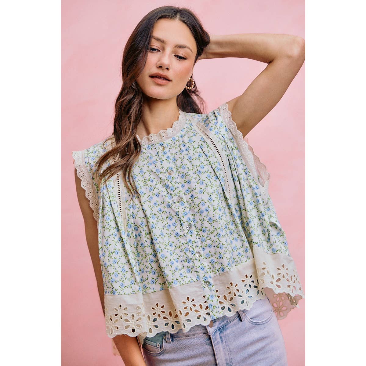 Floral Woven Blouse Top