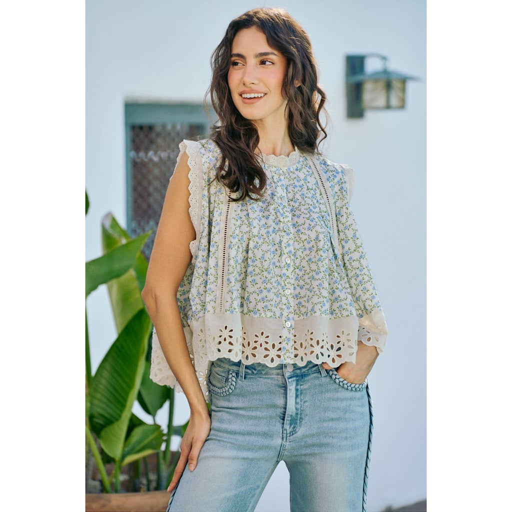 Floral Woven Blouse Top