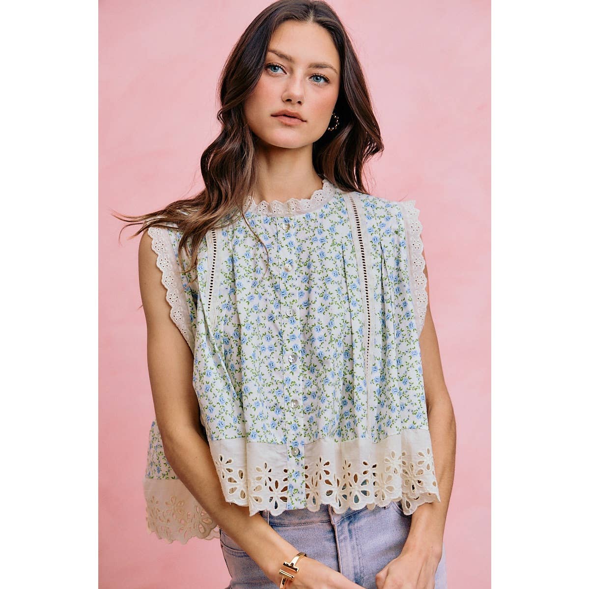 Floral Woven Blouse Top