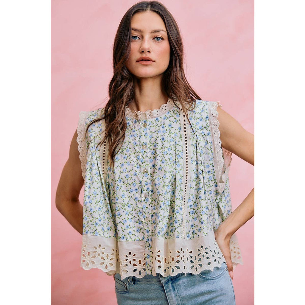 Floral Woven Blouse Top