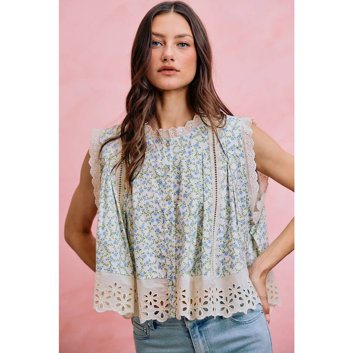 Floral Woven Blouse Top