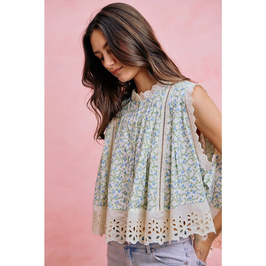Floral Woven Blouse Top