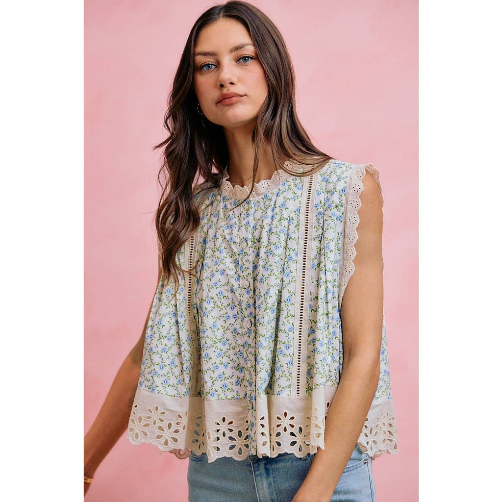 Floral Woven Blouse Top