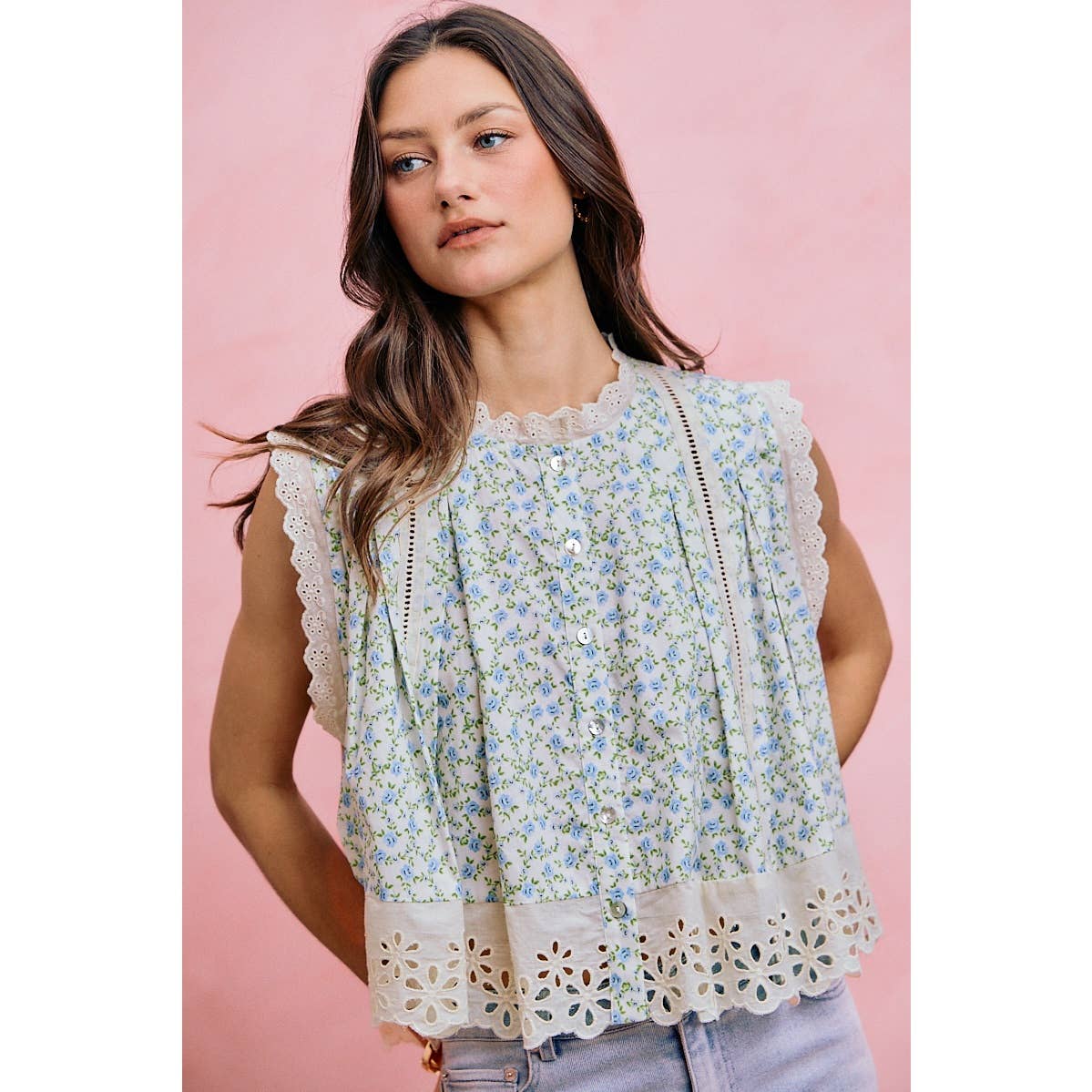 Floral Woven Blouse Top