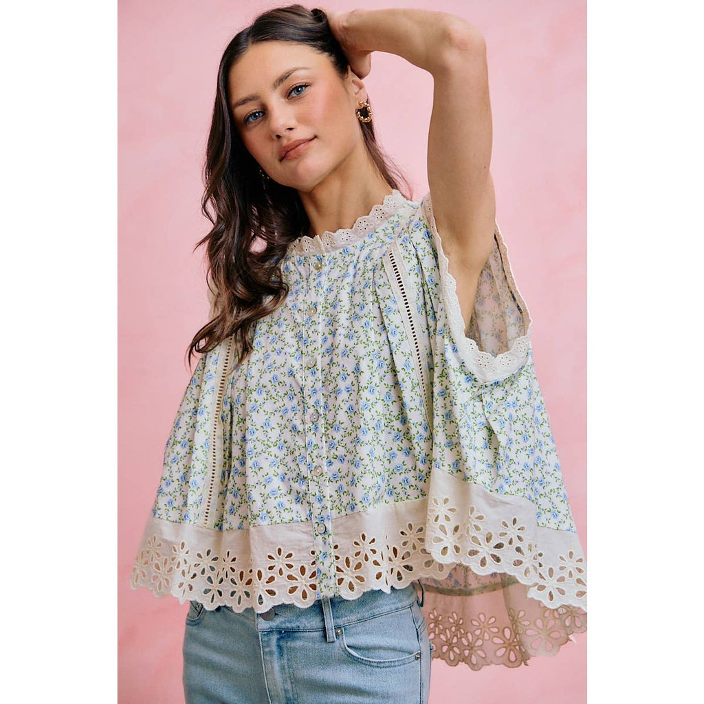 Floral Woven Blouse Top