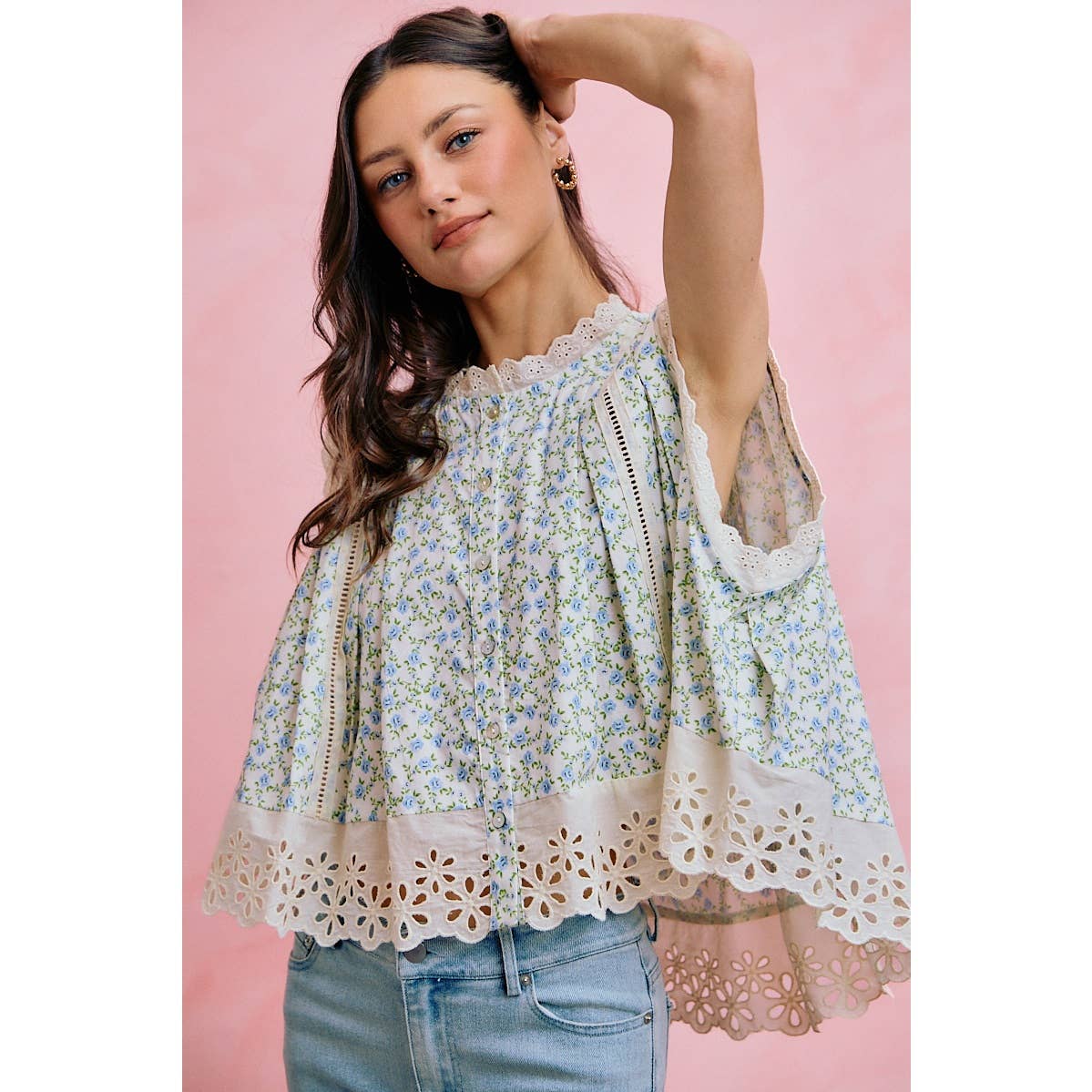 Floral Woven Blouse Top