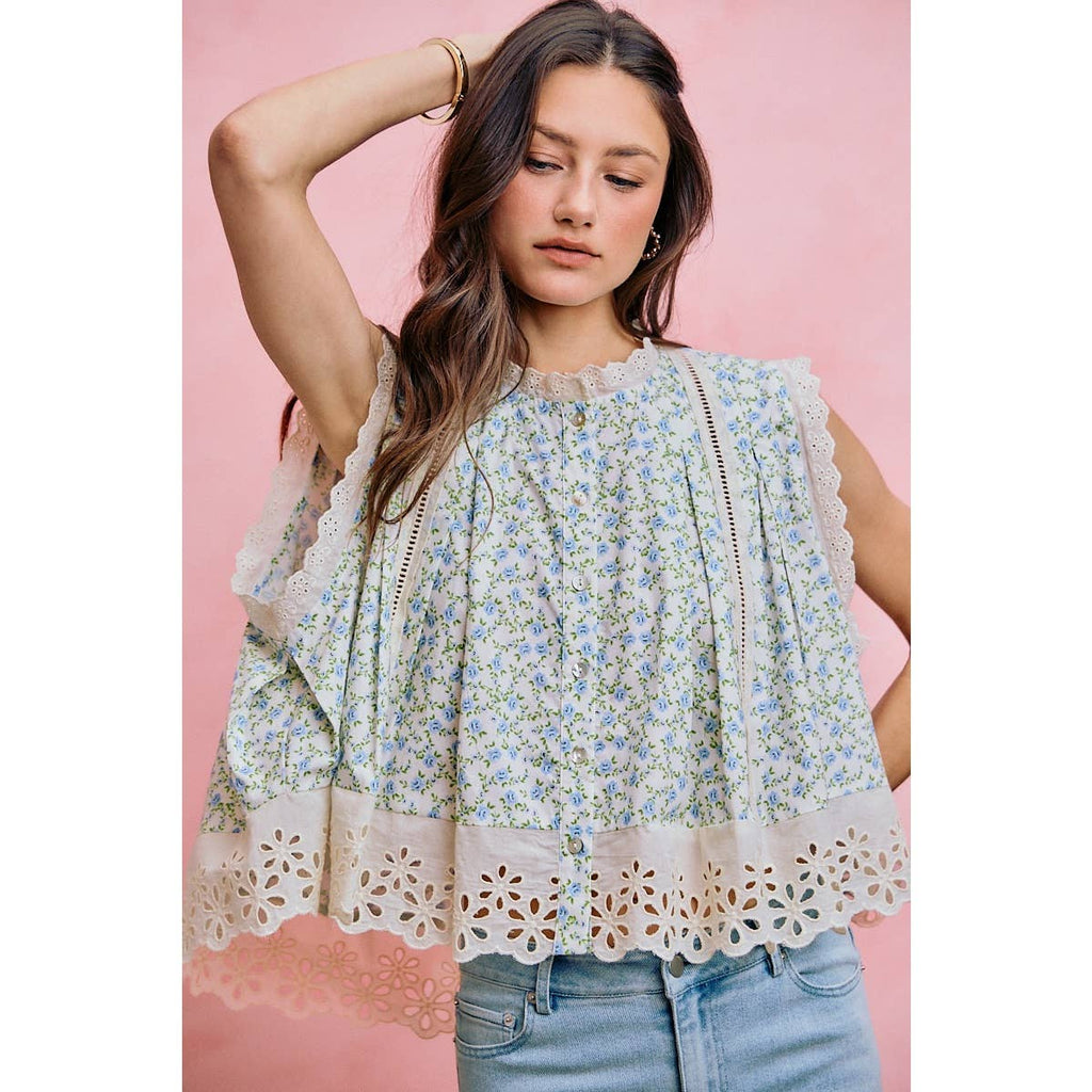 Floral Woven Blouse Top