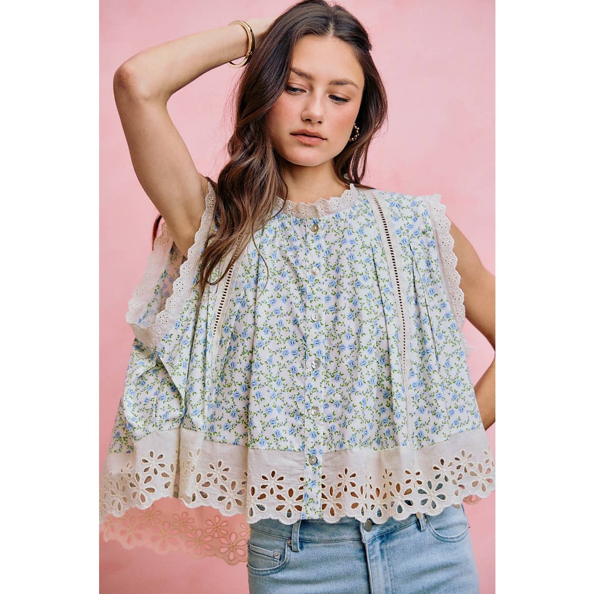 Floral Woven Blouse Top