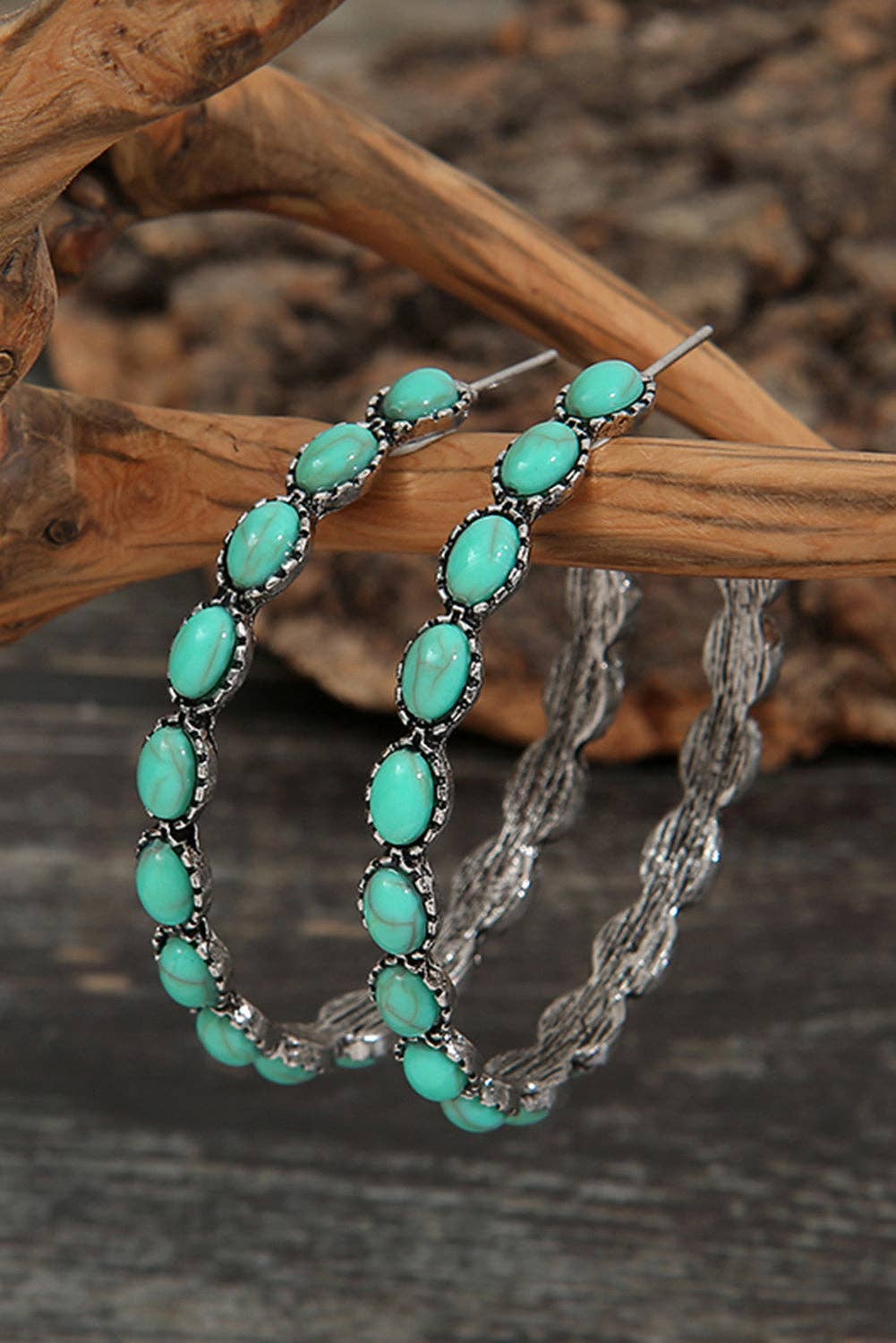 Gem Retro C-shape Earrings