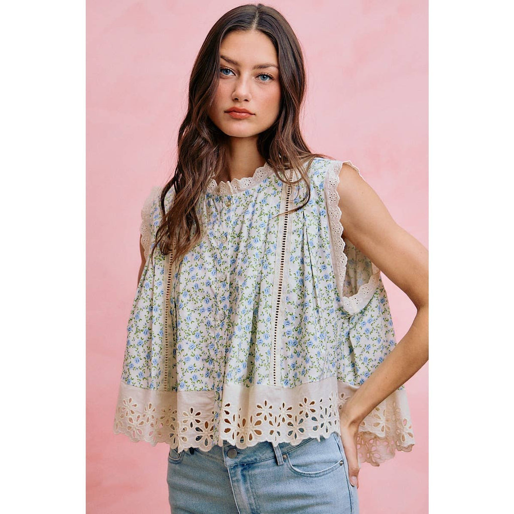 Floral Woven Blouse Top
