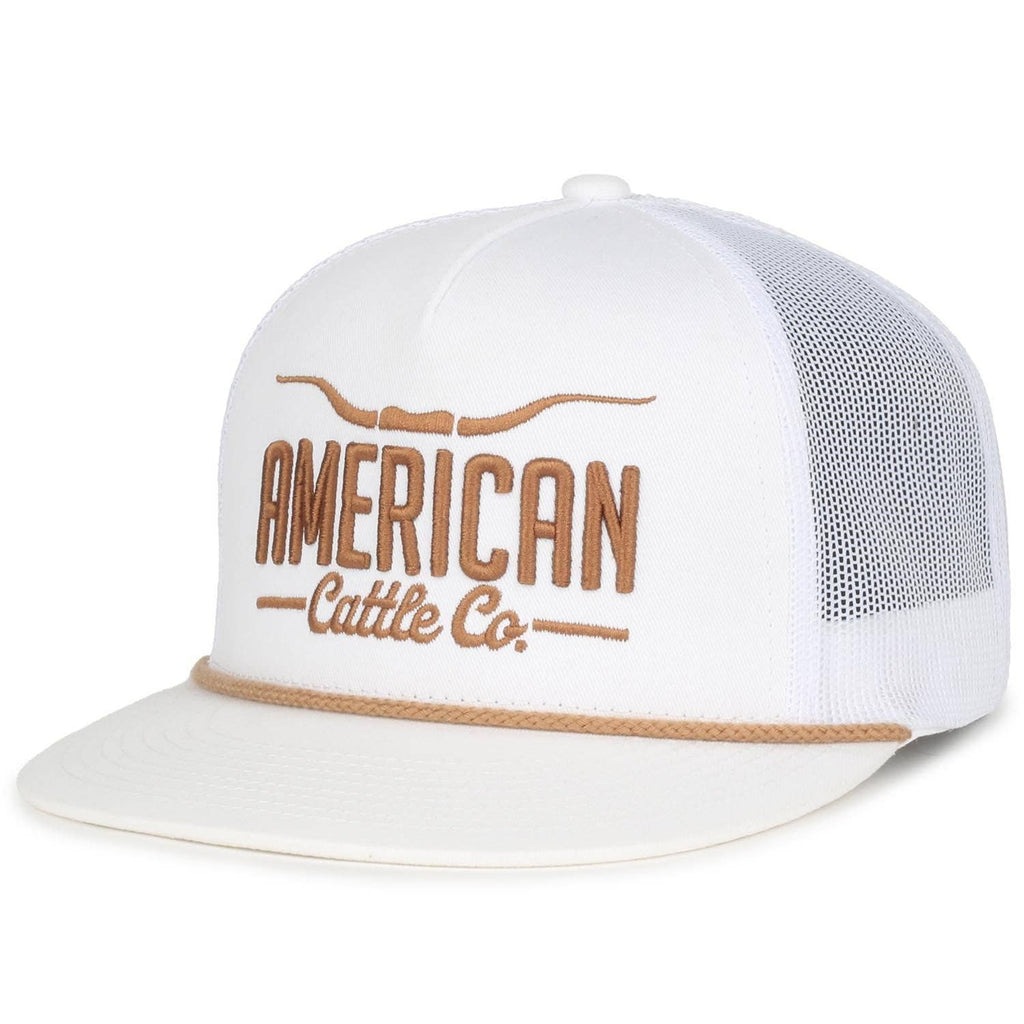 Longhorn Hat: White/Gold