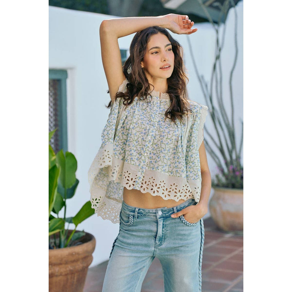 Floral Woven Blouse Top