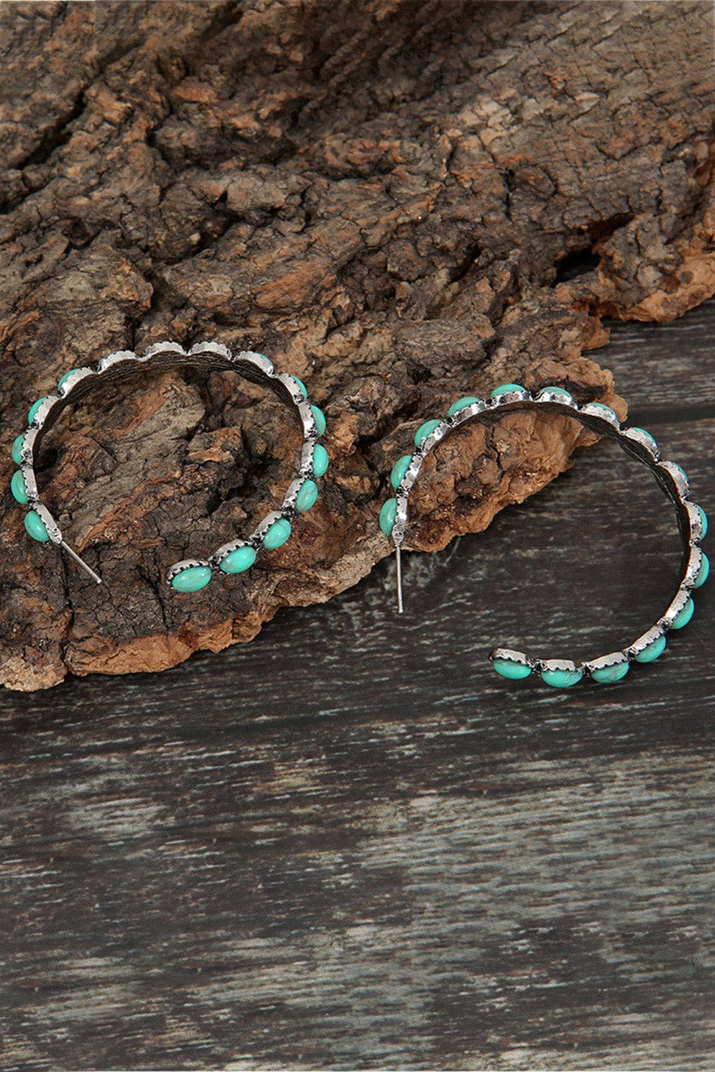 Gem Retro C-shape Earrings