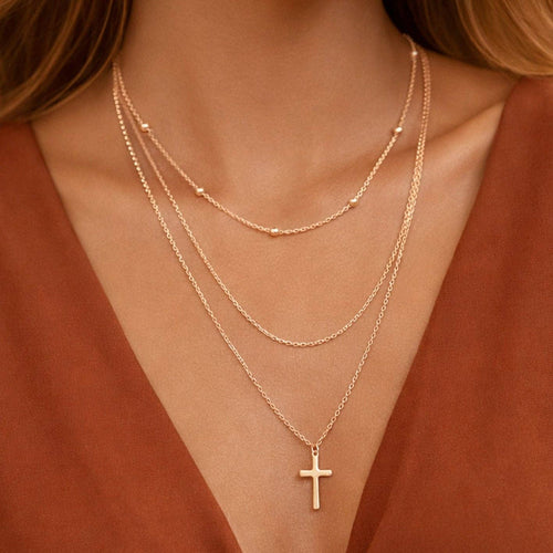 18K Gold Plated Waterproof Stainless Steel Chain Necklace