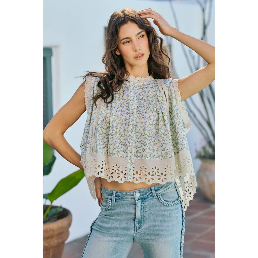 Floral Woven Blouse Top