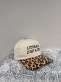 `"Literally Just A Girl" Two Tone Canvas Cotton Cap