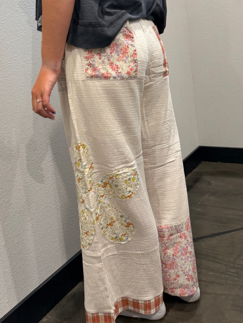 Boho Patchwork Wide Leg Pants