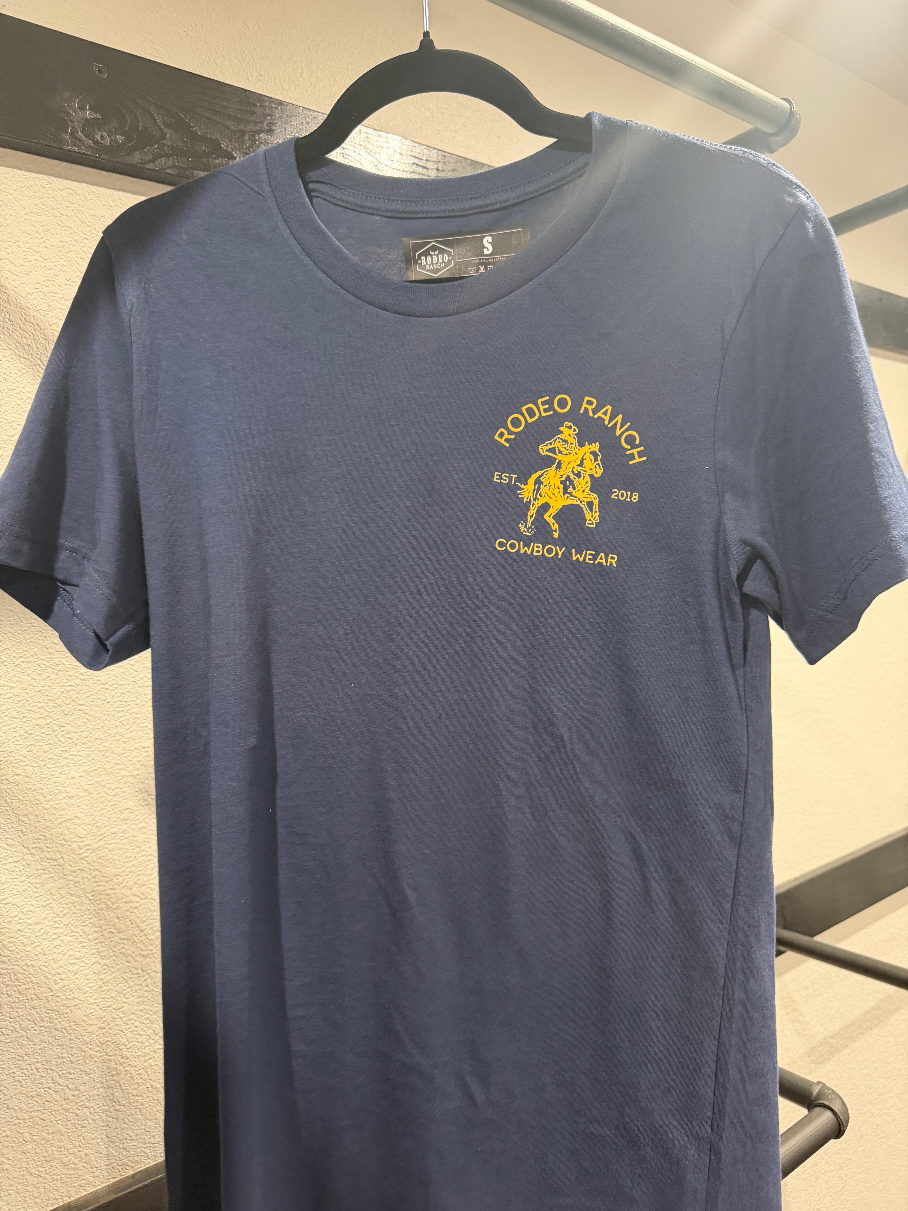Navy Rodeo Ranch Cowboy Wear T-Shirt