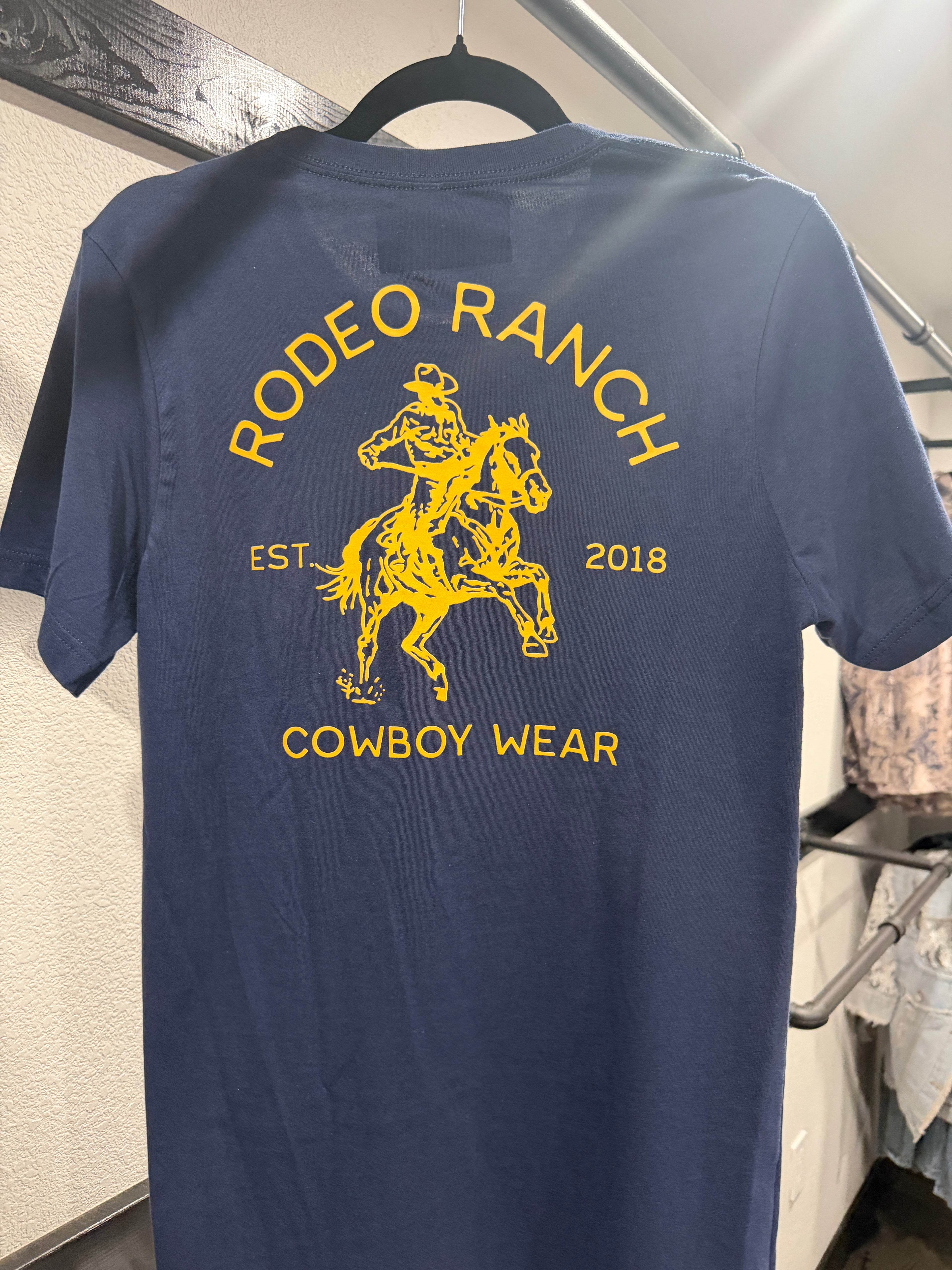 Navy Rodeo Ranch Cowboy Wear T-Shirt