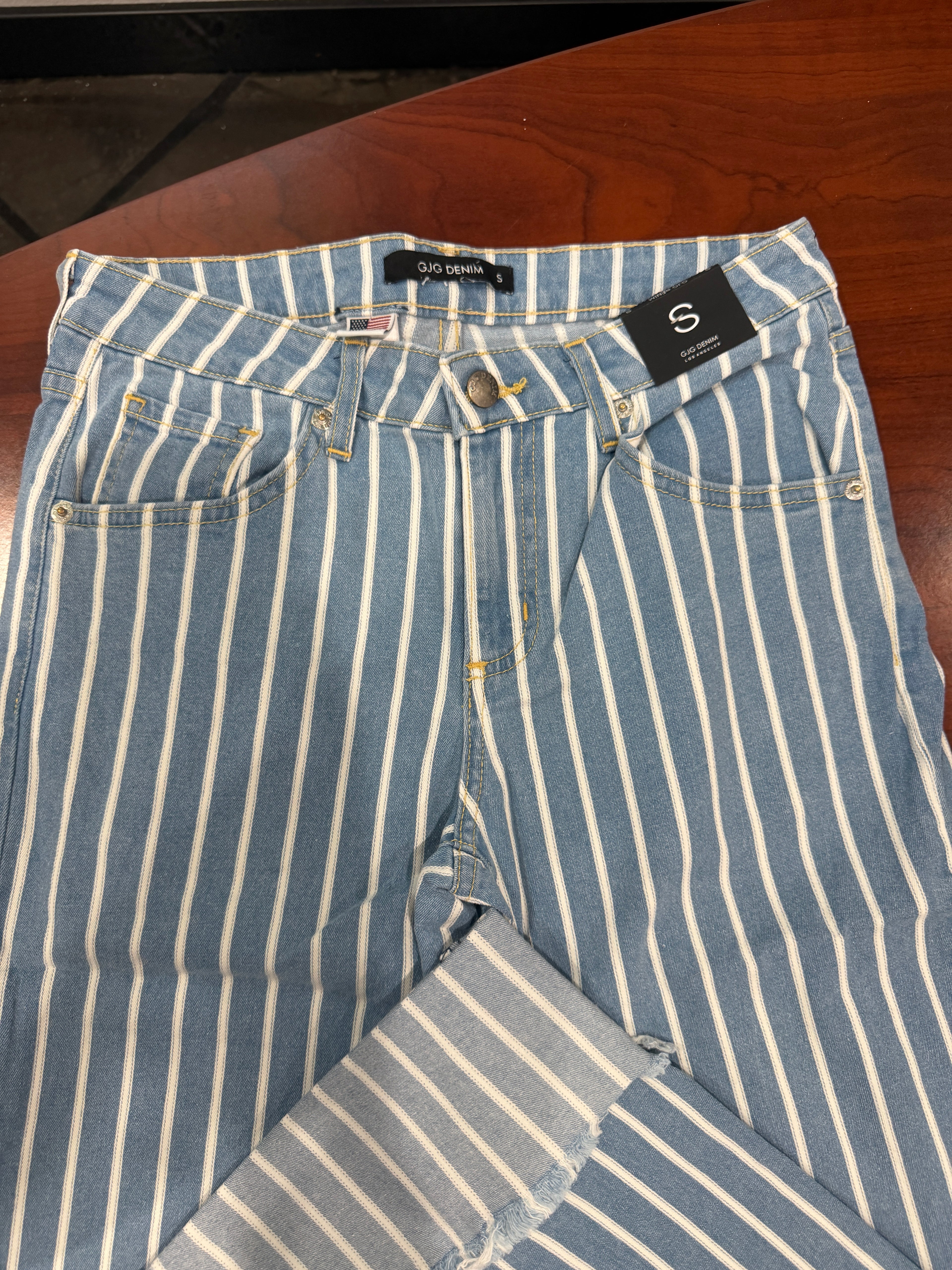 The Riviera Low Rise Stripe Jean