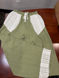 Vintage Western Lace Patchwork Drawstring Pants