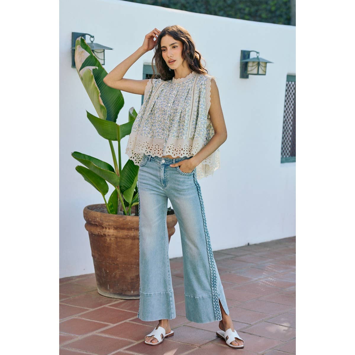 Floral Woven Blouse Top