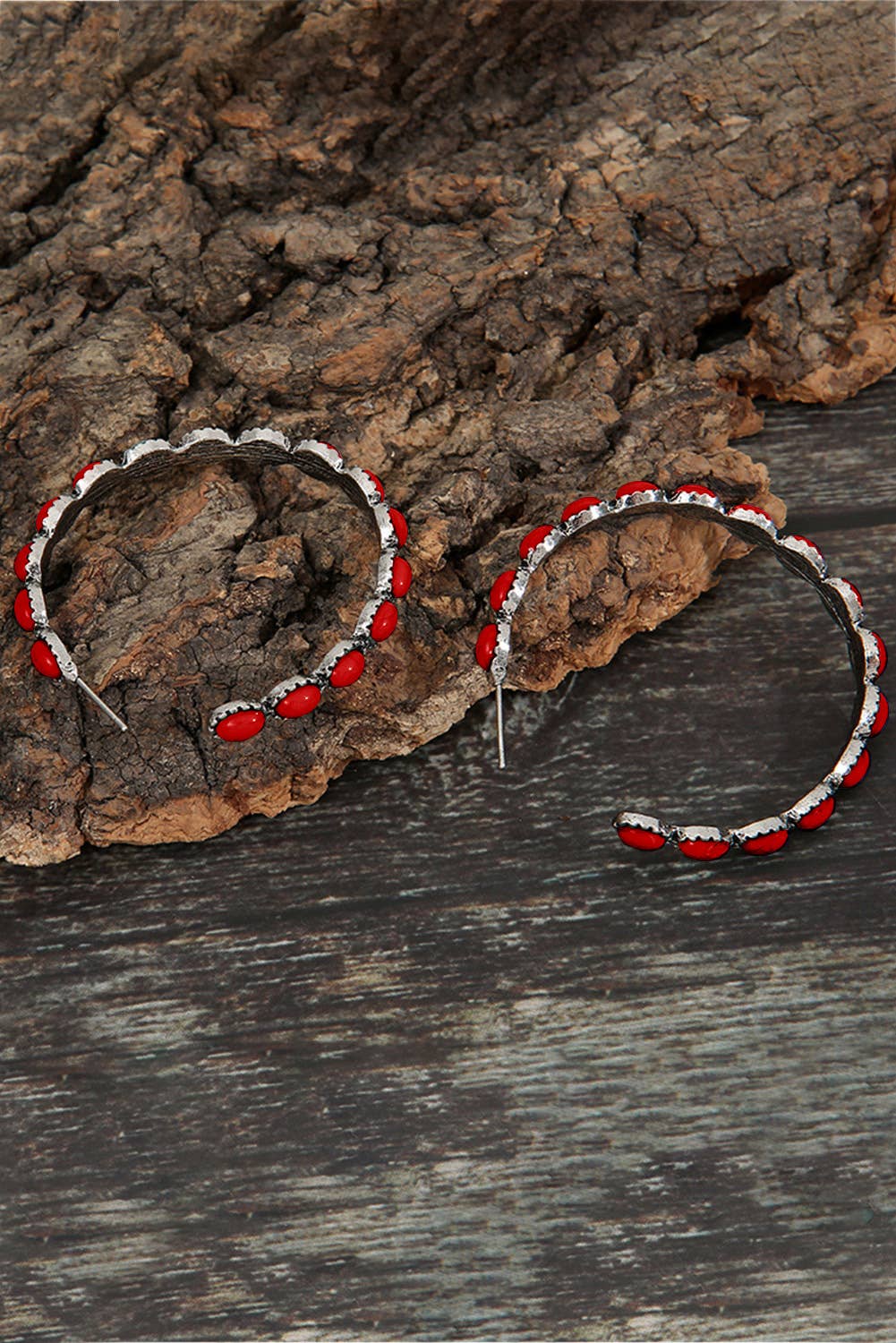 Gem Retro C-shape Earrings