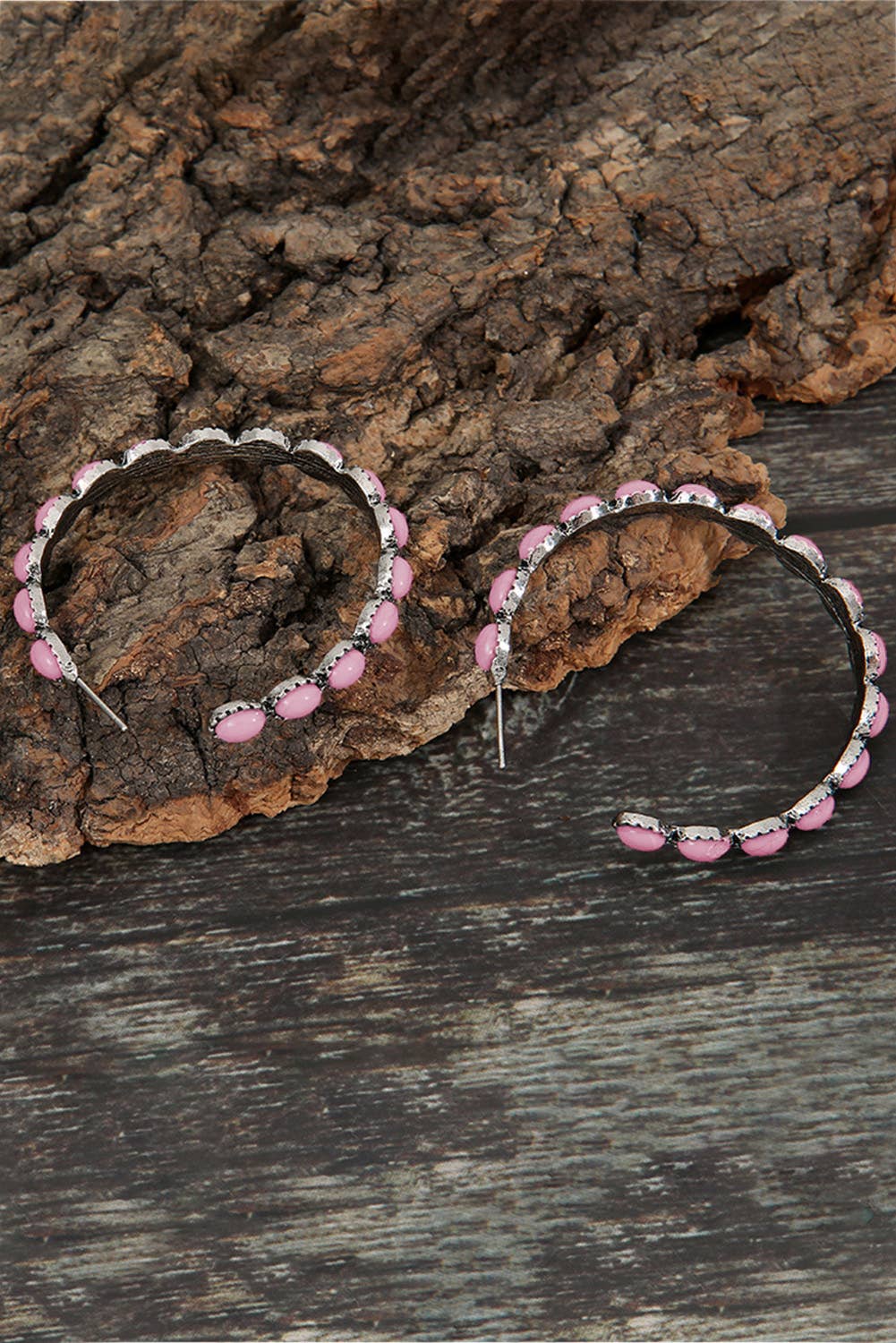Gem Retro C-shape Earrings