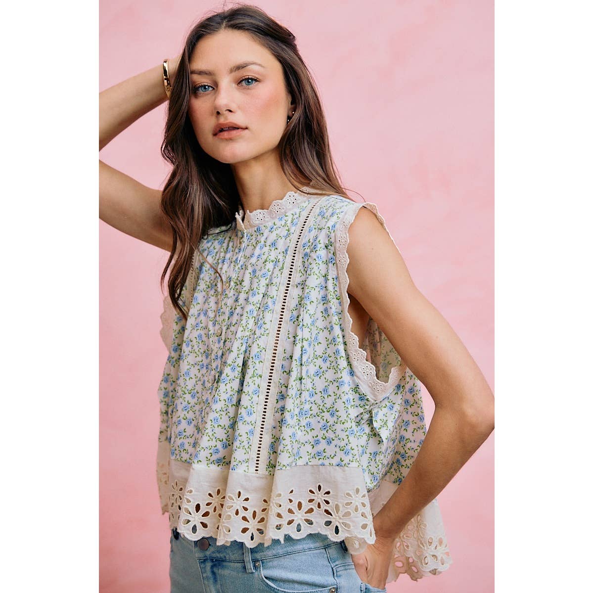 Floral Woven Blouse Top