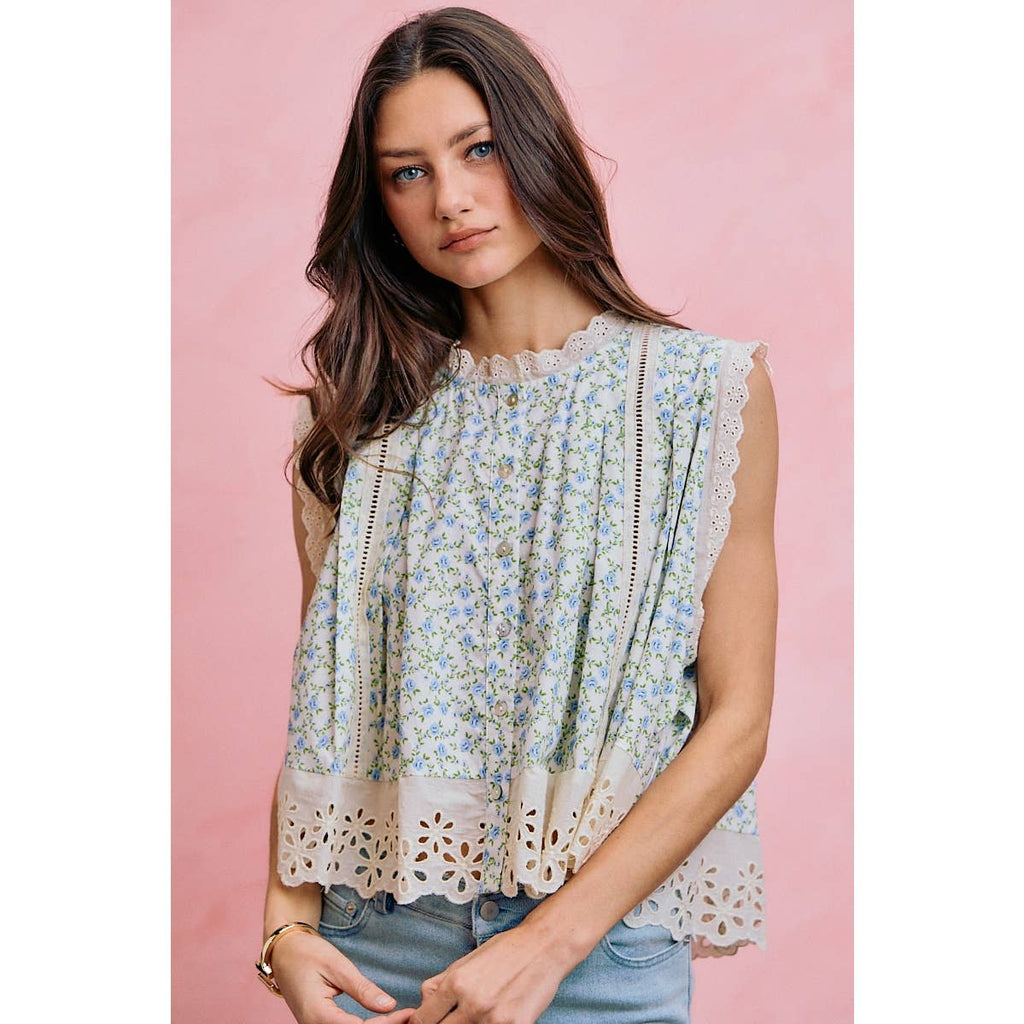 Floral Woven Blouse Top