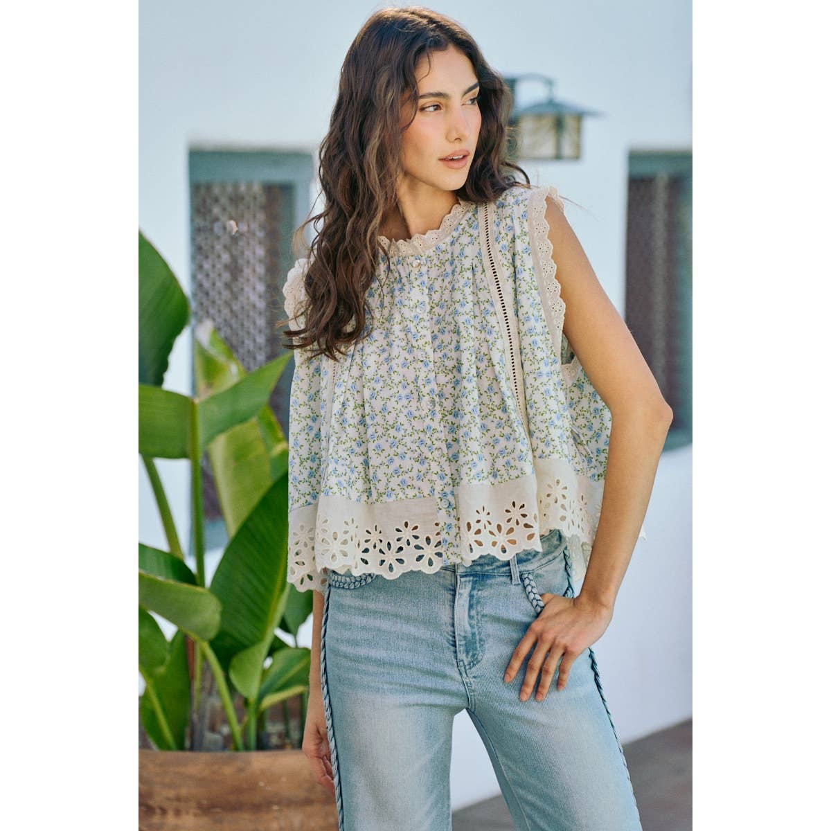 Floral Woven Blouse Top