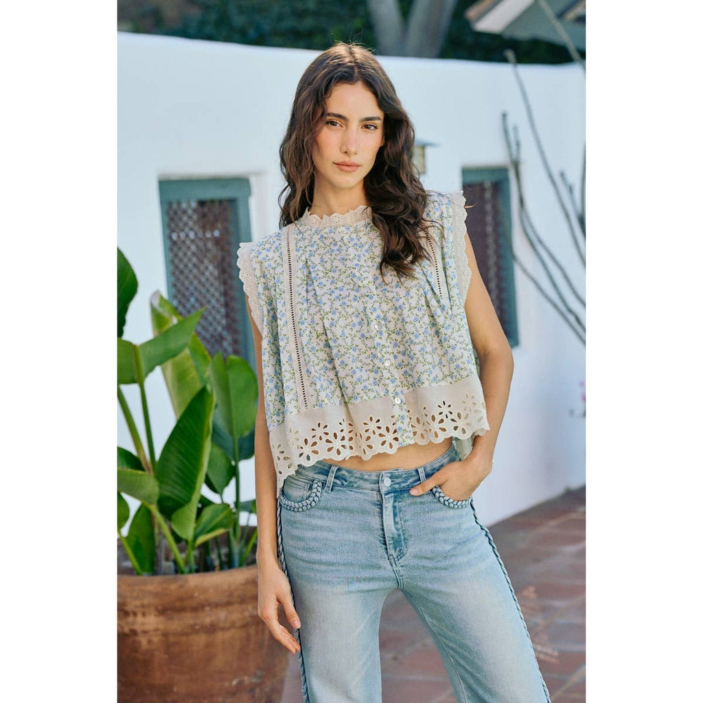 Floral Woven Blouse Top